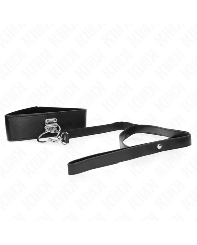 KINK - LAISSE CLOUTÉE 116 CM COLLIER AVEC SANGLE EN CUIR 50 X 5 CM