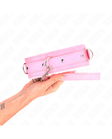 KINK - COLLIER AVEC LAISSE 65 CM AVEC RESTRICTIONS ROSE 36-42 CM X 5,5 CM