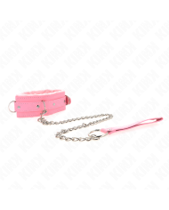 KINK - COLLIER AVEC LAISSE 65 CM AVEC RESTRICTIONS ROSE 36-42 CM X 5,5 CM