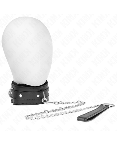 KINK - COLLIER AVEC LAISSE 65 CM AVEC RESTRICTIONS NOIR 36-42 CM X 5,5 CM