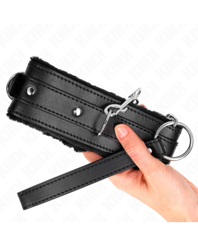 KINK - COLLIER AVEC LAISSE 65 CM AVEC RESTRICTIONS NOIR 36-42 CM X 5,5 CM
