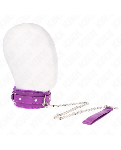 KINK - COLLIER AVEC LAISSE 65 CM AVEC RESTRICTIONS VIOLET 36-42 CM X 5,5 CM