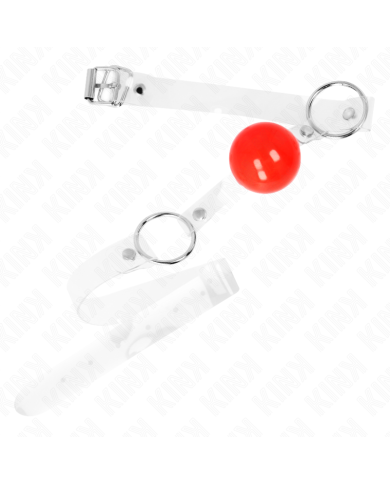 KINK - BALLE PVC TRANSPARENTE ROUGE 4 CM BAG AJUSTABLE