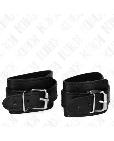 KINK - APPAREILS-POIGNETS VERROUILLABLES DUNGEON NOIR AJUSTABLES 21-28 CM X 5,5 CM