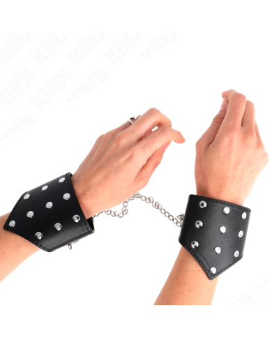 KINK - BRACELETS STYLE POINT NOIR AVEC CHAÎNE RÉGLABLE 17-23 CM X 8,5 CM