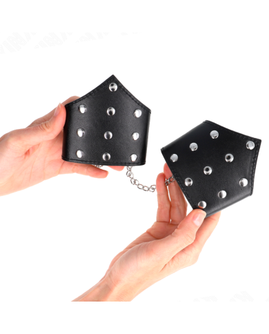 KINK - BRACELETS STYLE POINT NOIR AVEC CHAÎNE RÉGLABLE 17-23 CM X 8,5 CM