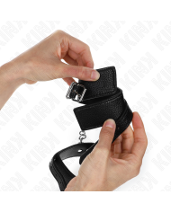 KINK - APPUI-POIGNETS MOTIF SERPENT NOIR AJUSTABLE 20-28 CM X 5,4 CM