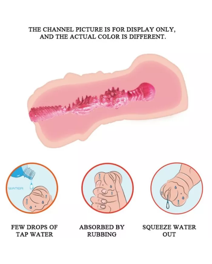 CRAZY BULL - MASTURBADEUR VAGIN PEAU D'EAU AVEC BALLES VIBRANTES