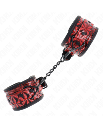 KINK - APPUI-POIGNETS MOTIF DIAMANT ROUGE FONCÉ RÉGLABLE 17-26 CM X 5,5 CM