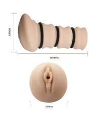 CRAZY BULL - MASTURBADOR AVEC ANNEAUX MODÈLE VAGIN 2