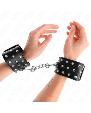 KINK - RETENUES-POIGNETS PUNK RÉGLABLES 19-24 CM X 5,5 CM