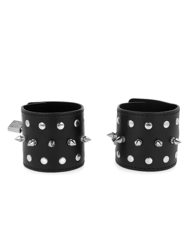 KINK - APPAREILS-POIGNETS PUNK AVEC POINTES 25 X 6 CM