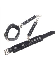 SUBBLIME - 953690 MENOTTES AVEC CEINTURE DE BONDAGE NOIRE TAILLE UNIQUE