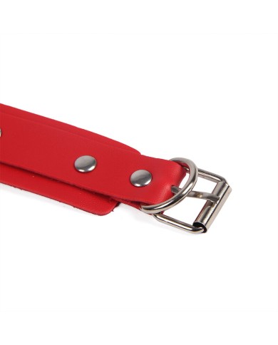 SUBBLIME - 953706 MENOTTES AVEC CEINTURE DE BONDAGE ROUGE TAILLE UNIQUE