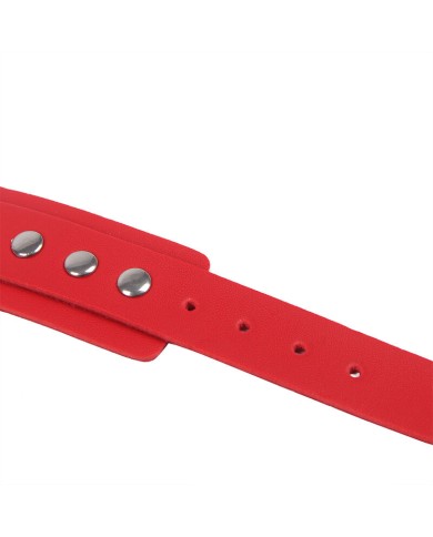 SUBBLIME - 953706 MENOTTES AVEC CEINTURE DE BONDAGE ROUGE TAILLE UNIQUE