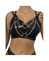 SUBBLIME - 953713 CEINTURE PUNK BONDAGE BOUCLE MÉTAL NOIRE TAILLE UNIQUE