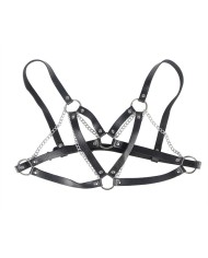 SUBBLIME - 953713 CEINTURE PUNK BONDAGE BOUCLE MÉTAL NOIRE TAILLE UNIQUE
