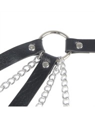 SUBBLIME - 953713 CEINTURE PUNK BONDAGE BOUCLE MÉTAL NOIRE TAILLE UNIQUE