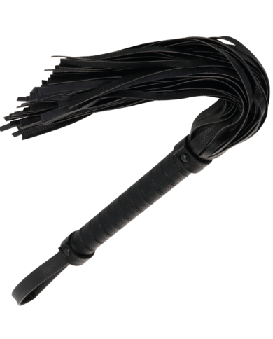 DARKNESS - FOUET DE BONDAGE NOIR 42CM CUIR