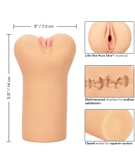 CALEXOTICS - BOUNDLESS VULVA STROKER - PEAU CLAIRE CALEXOTICS - BOUNDLESS VULVA STROKER - PEAU CLAIRE