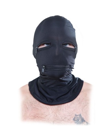 FETISH FANTASY SERIES - CAPUCHE AVEC FERMETURE ÉCLAIR NOIRE