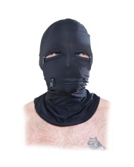 FETISH FANTASY SERIES - CAPUCHE AVEC FERMETURE ÉCLAIR NOIRE