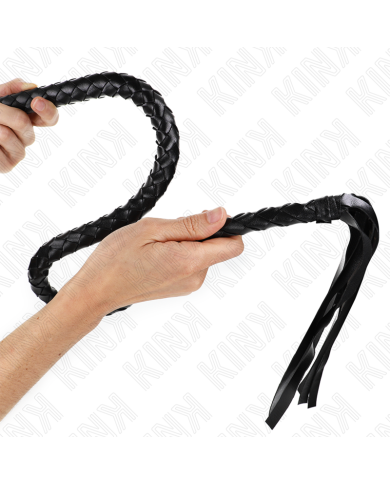 KINK - FOUET SERPENT AVEC ANNEAU À MAIN NOIR 65 CM