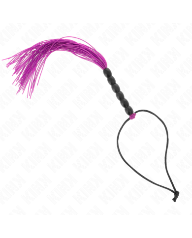 KINK - MINI FOUET EN SILICONE AVEC 6 BILLES VIOLES 26 CM