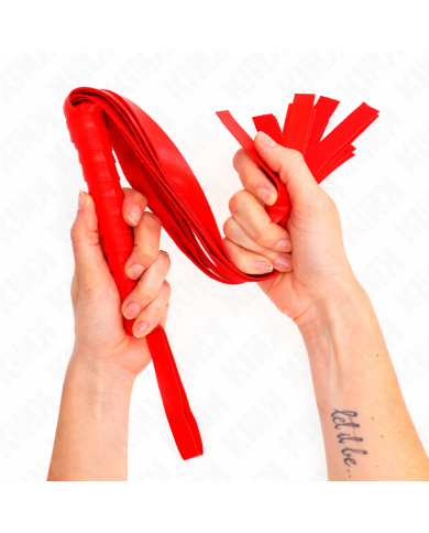 KINK - Fouet à queue large rouge 48,5 CM