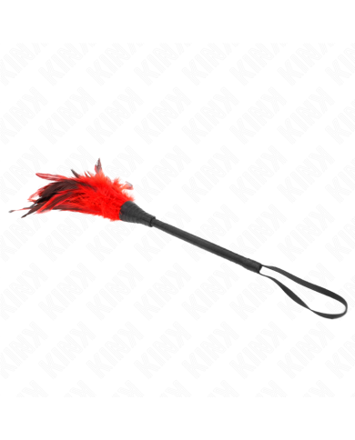 KINK - PLUMES DE POULET TICKLE EN FORME DE CORNE ROUGE 36 CM
