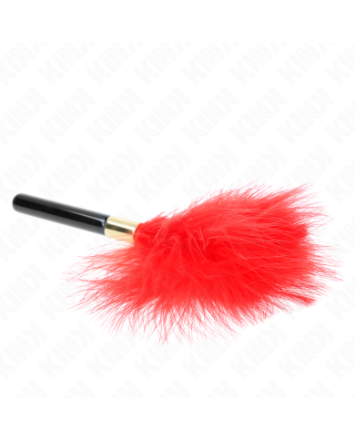 KINK - PLUMES CHACOULES EN MÉTAL ROUGE OR 18 CM