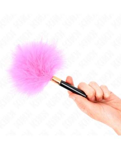 KINK - PLUMES TICKLE EN MÉTAL DORÉ FUCHSIA 18 CM