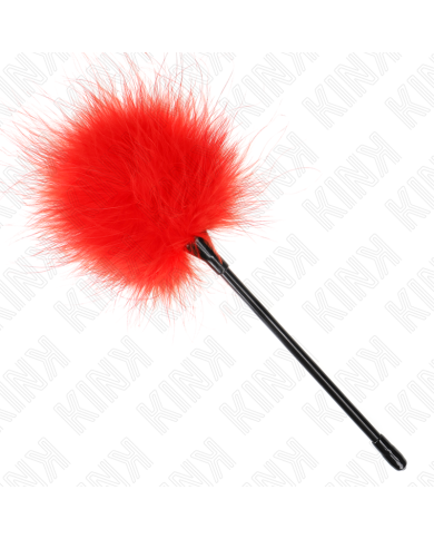 KINK - PLUMES TICKLE ROUGES UTILISÉES POUR LE KIT BONDAGE 27 CM