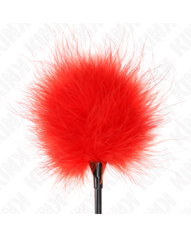 KINK - PLUMES TICKLE ROUGES UTILISÉES POUR LE KIT BONDAGE 27 CM