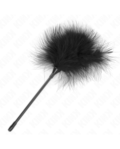 KINK - PLUMES TICKLE NOIRES UTILISÉES POUR LE KIT BONDAGE 27 CM