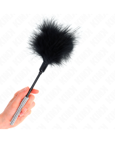 KINK - PLUMES CHACOUILLES AVEC MANCHE STRASS 27 CM