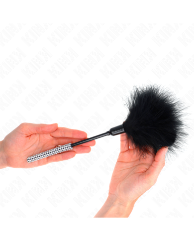 KINK - PLUMES CHACOUILLES AVEC MANCHE STRASS 27 CM