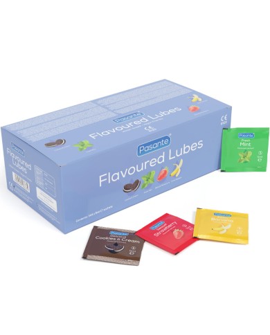 PASANTE - BOÎTE DE LUBRIFIANTS AROMATISÉS 144 UNITÉS 5 ML