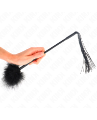 KINK - Fouet en silicone avec plumes pour chatouiller 47 cm