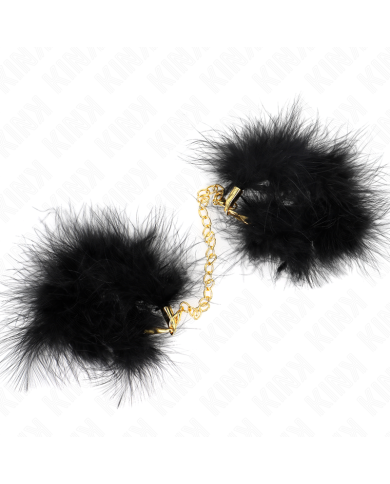 KINK - MANCHETTES EN PLUME AVEC CHAÎNE OR MODÈLE 0