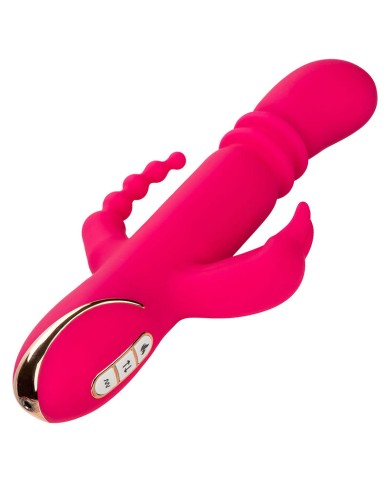 CALEXOTICS - JACK FANTASY TRIPLE VIBRATEUR CHAUFFANT LAPIN ROSE