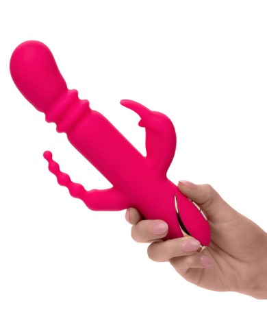 CALEXOTICS - JACK FANTASY TRIPLE VIBRATEUR CHAUFFANT LAPIN ROSE