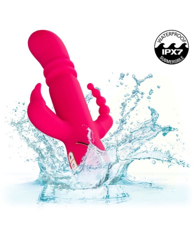 CALEXOTICS - JACK FANTASY TRIPLE VIBRATEUR CHAUFFANT LAPIN ROSE