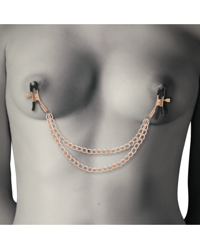 COQUETTE CHIC DESIRE - PINCES METELONS FANTAISIE EN MÉTAL AVEC CHAÎNE