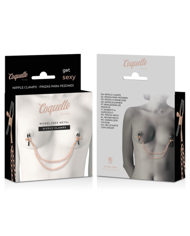 COQUETTE CHIC DESIRE - PINCES METELONS FANTAISIE EN MÉTAL AVEC CHAÎNE