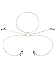 OHMAMA FETISH 4 PINCES À TÉTONS AVEC COLLIER CHAÎNE
