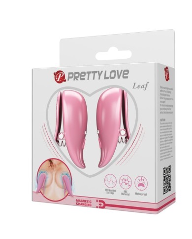 PRETTY LOVE - LEAF PINCES À TÉTON VIBRANT ROSE