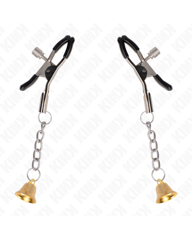 KINK - PINCES À TÉLÉMON PENDENTIF CLOCHE OR 6 CM