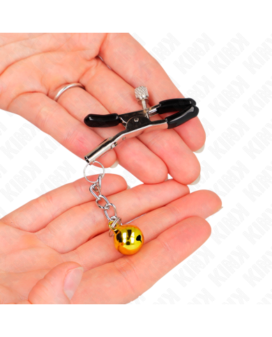 KINK - PINCES À METON PENDENTIF JINGLE BELL OR 6 CM