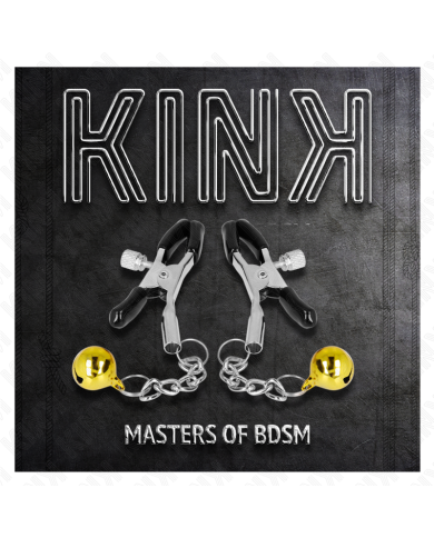 KINK - PINCES À METON PENDENTIF JINGLE BELL OR 6 CM